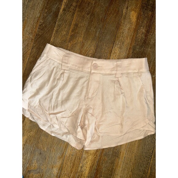 Alice + Olivia Pleated Silk Butterfly Shorts Pockets Pink Size 2 - Picture 1 of 6